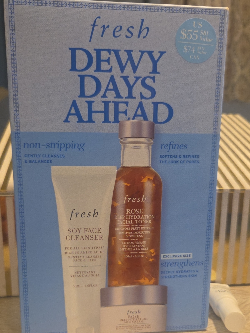 fresh Dewy Days Ahead, NIB Gift Set. $81 Value